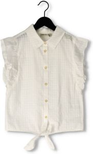 Like Flo Witte Blouse Solid Check Knotted Blouse