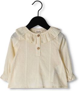 LIL' ATELIER BABY blouse NBFDANYA van biologisch katoen off white