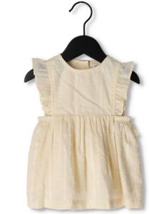 LIL' ATELIER BABY jurk NBFDANYA van biologisch katoen off white