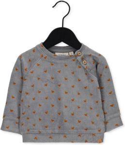 LIL' ATELIER BABY sweater NBMEVALD met all over print grijs bruin