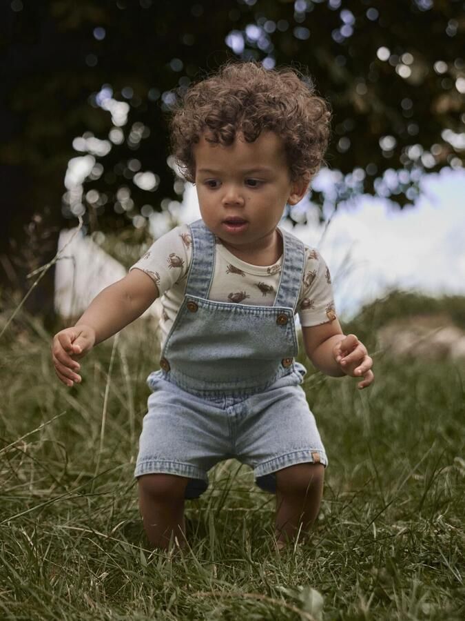 LIL' ATELIER Baby Broeken Nbmfunda Loose Shortall 5552-fd Lil Lichtblauw - Foto 2