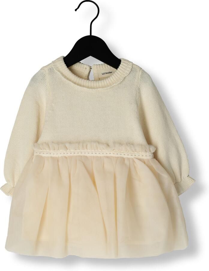 LIL' ATELIER Baby Jurken Nbfsarina Ls Knit Body Dress Lil Creme - Foto 4