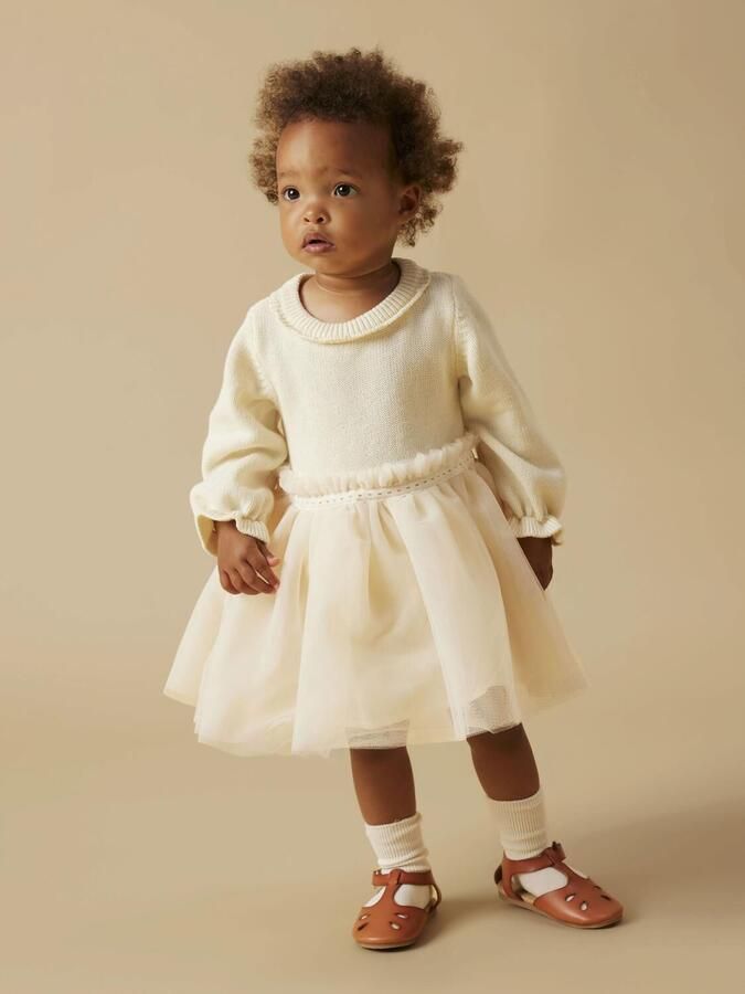 LIL' ATELIER Baby Jurken Nbfsarina Ls Knit Body Dress Lil Creme - Foto 2