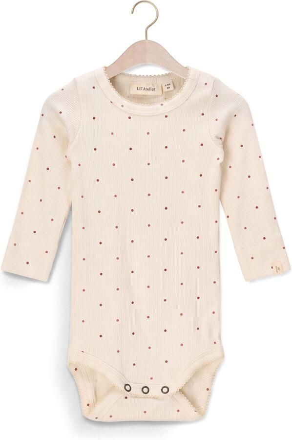LIL' ATELIER Baby Rompers Nbfgago Kos Ls Slim Body Lil Ecru