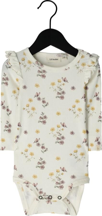 LIL' ATELIER Baby Rompers Nbfgavo Eko Ls Slim Body Lil Noos Creme