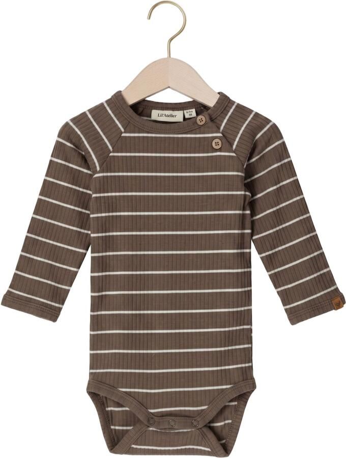LIL' ATELIER Baby Rompers Nbmkail Ls Slim Body Lil Noos Bruin