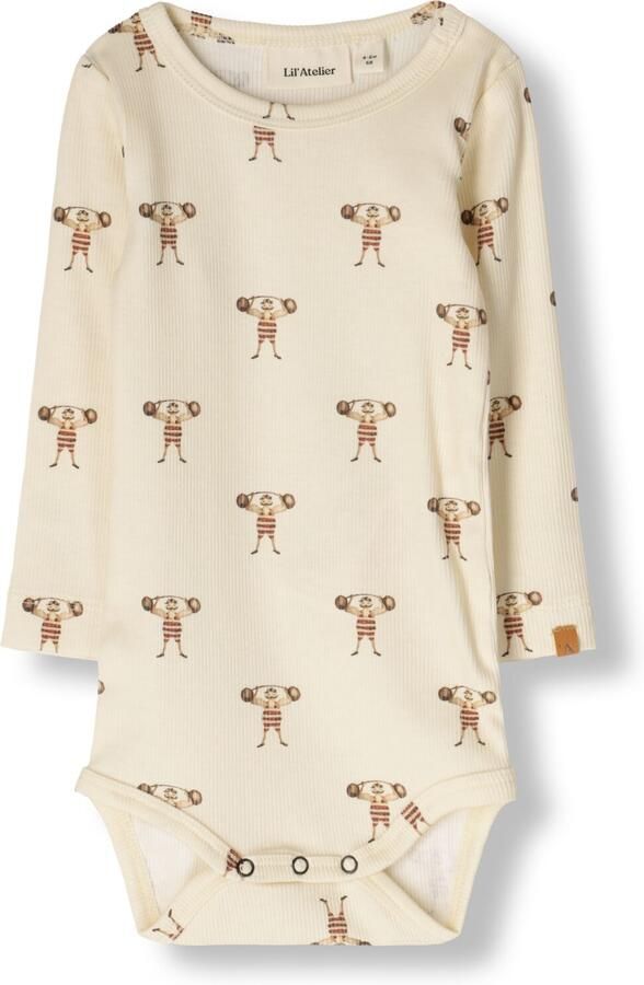 LIL' ATELIER Baby Rompers Nbmlavo Enk Ls Slim Body Lil Creme - Foto 3