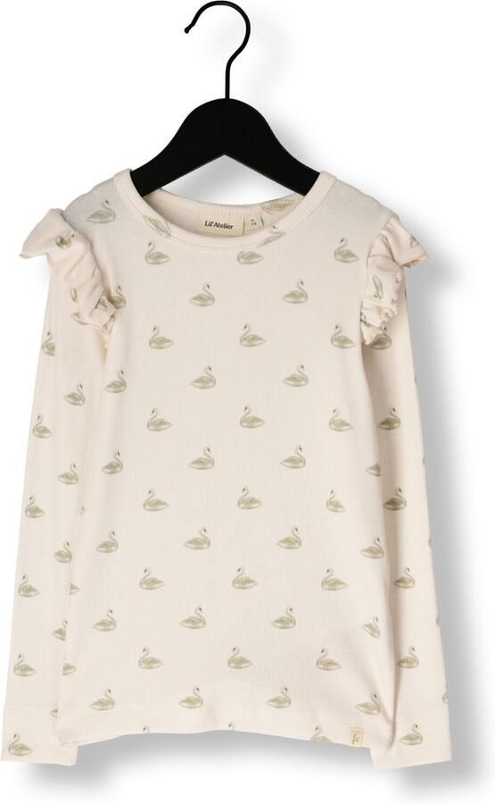 LIL' ATELIER Baby Tops & T-shirts Nbfgavo Eko Ls Slim Top Lil Noos Gebroken Wit - Foto 3