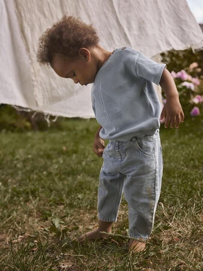 LIL' ATELIER Baby Tops & T-shirts Nbmharun Ss Loose Sweat Lil Lichtblauw - Foto 2