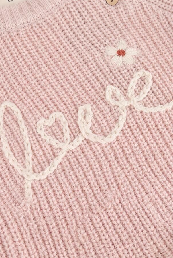 LIL' ATELIER Baby Truien & Vesten Nbfemlen Emb Ls Knit Lil Roze - Foto 3