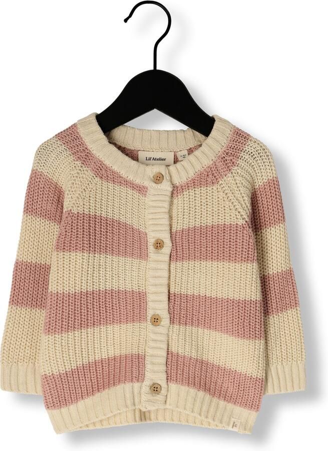 LIL' ATELIER Baby Truien & Vesten Nbfemlen Knit Card Stripe Lil Roze
