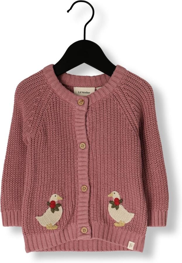LIL' ATELIER Baby Truien & Vesten Nbfemlen Lak Ls Knit Card Lil Roze - Foto 2