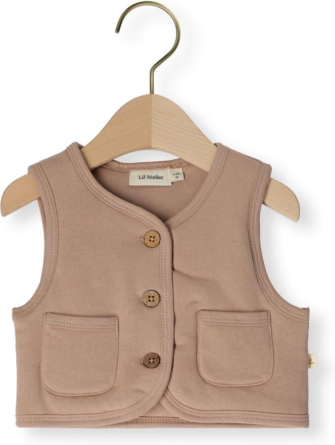LIL' ATELIER Baby Truien & Vesten Nbfjobo Tia Loose Sweat Vest Pad Lil Zand