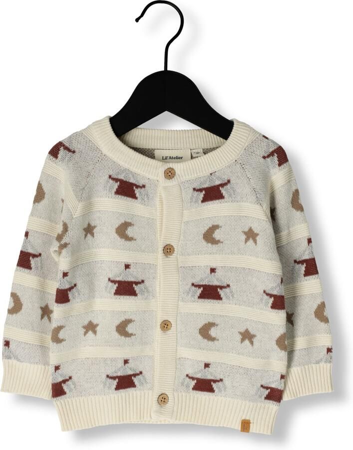 LIL' ATELIER Baby Truien & Vesten Nbmlamai Ls Knit Card Lil Creme - Foto 4
