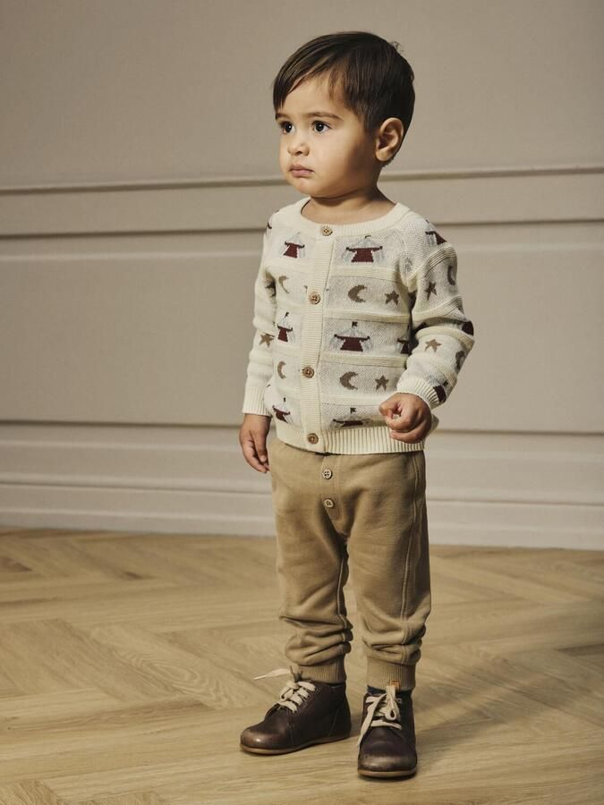 LIL' ATELIER Baby Truien & Vesten Nbmlamai Ls Knit Card Lil Creme - Foto 2