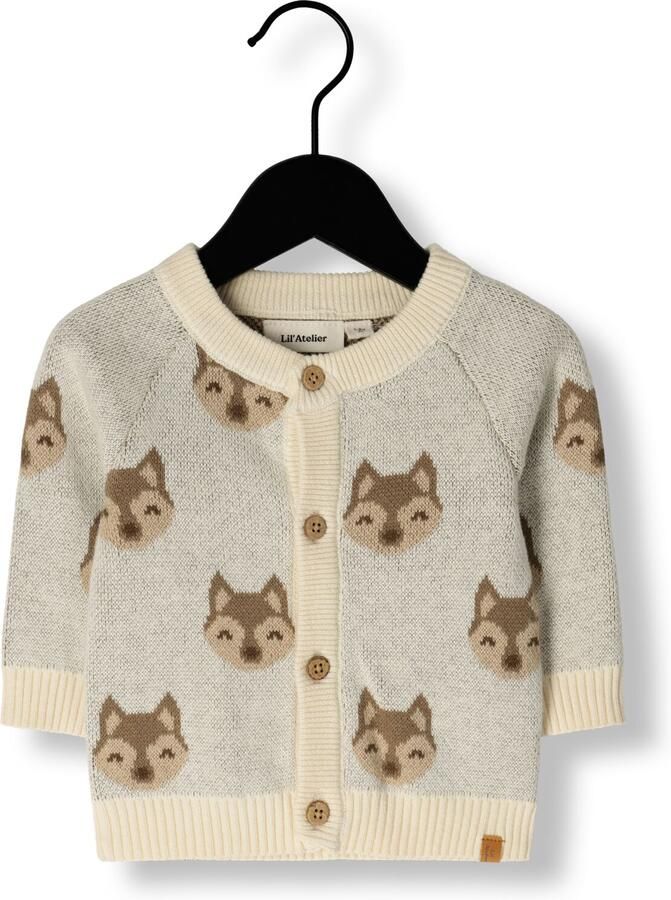 LIL' ATELIER Baby Truien & Vesten Nbmlamoe Ls Knit Card Lil Beige - Foto 3