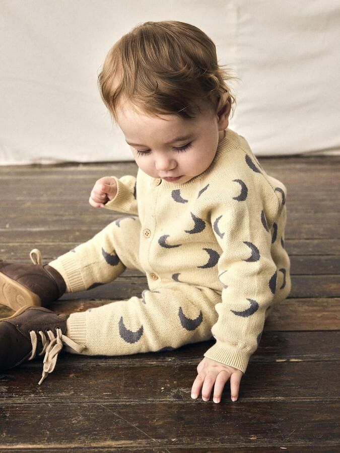 LIL' ATELIER Baby Truien & Vesten Nbmlulio Knit Card Lil Creme