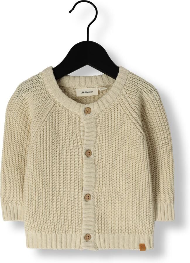 LIL' ATELIER Baby Truien & Vesten Nbnemlen Ls Knit Card Lil Noos Beige - Foto 3