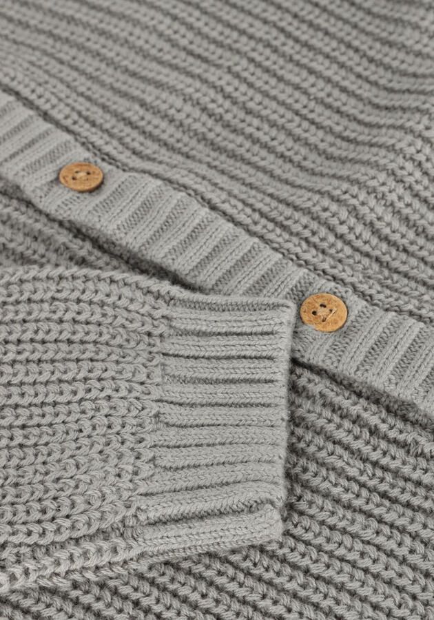 LIL' ATELIER BABY gebreid vest NMNEMLEN lichtgrijs Jongens Katoen Ronde hals 62