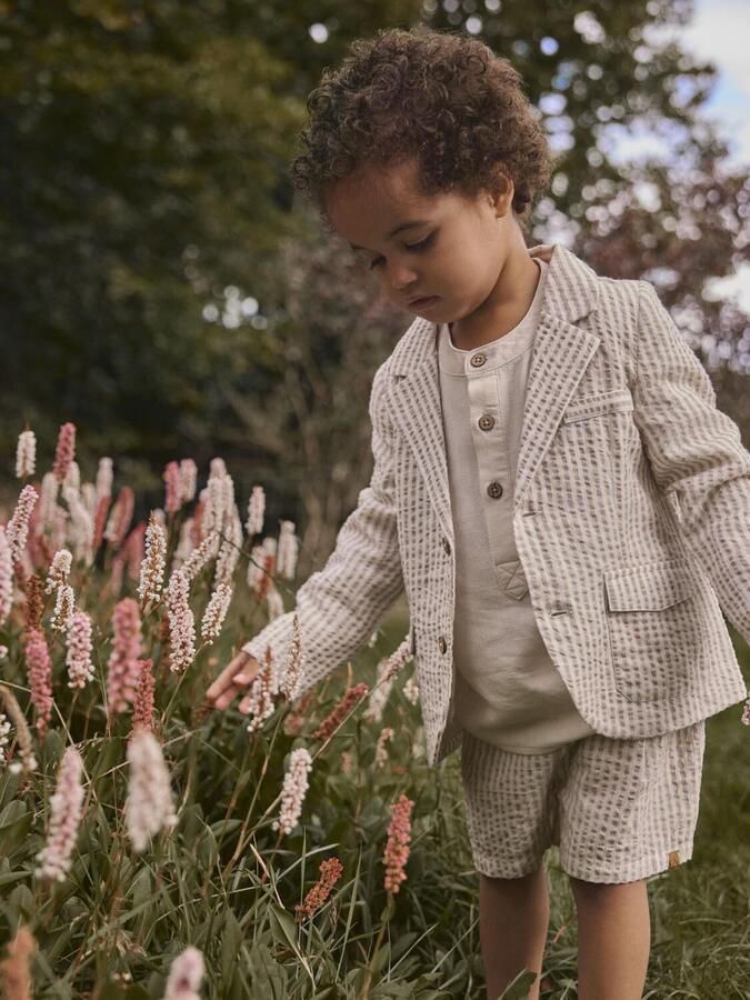 LIL' ATELIER Jongens Colberts Nmmfausto Ls Blazer Lil Zand - Foto 3