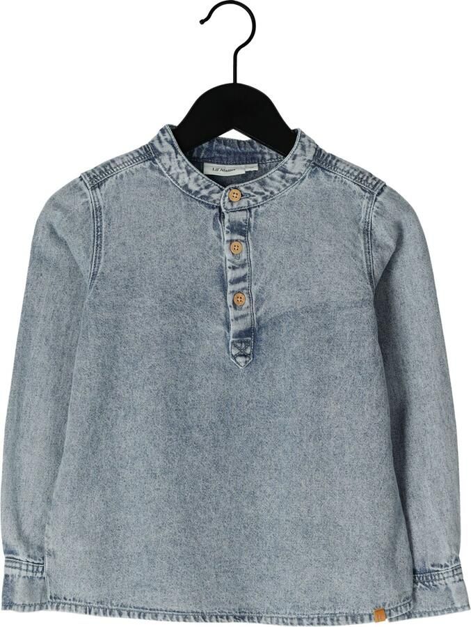LIL' ATELIER Jongens Overhemden Nmmtaya Ls Loose Dnm Shirt Lichtblauw
