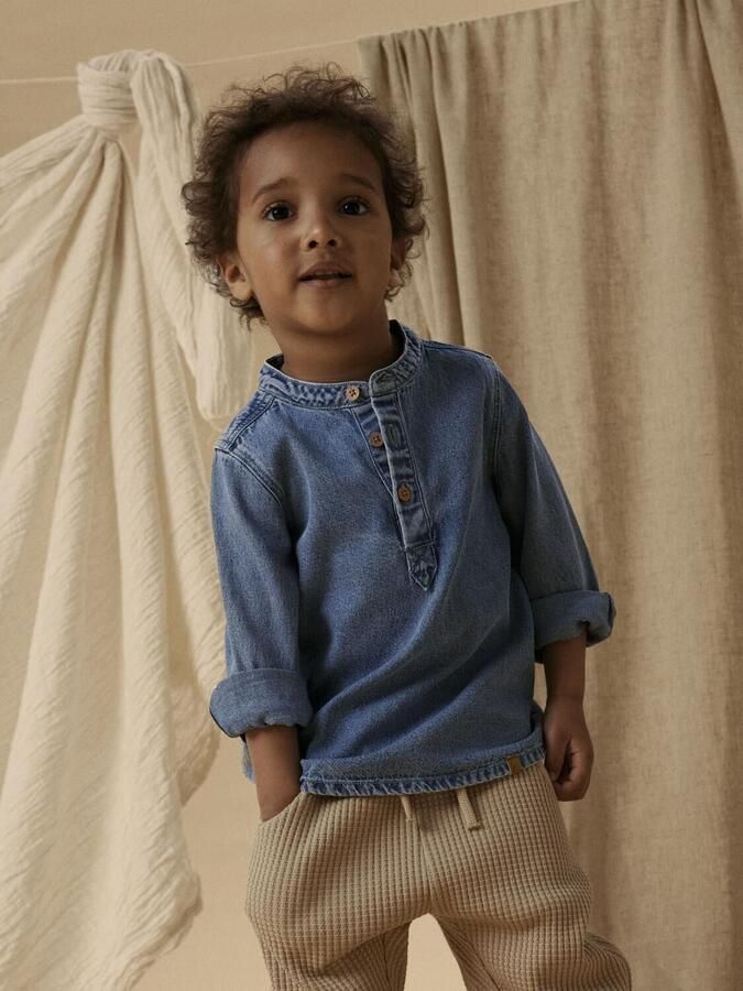 LIL' ATELIER Jongens Overhemden Nmmtaya Ls Loose Dnm Shirt Lichtblauw - Foto 2
