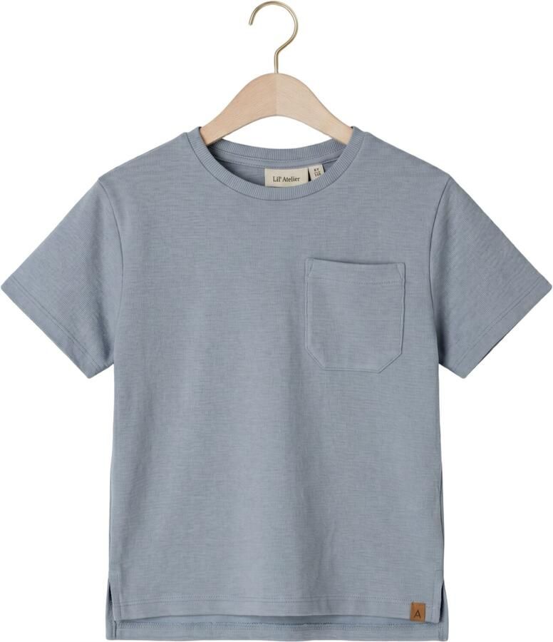 LIL' ATELIER Jongens Polo's & T-shirts Nmmdias Lop Ss Loose Sweat Lil Lichtblauw