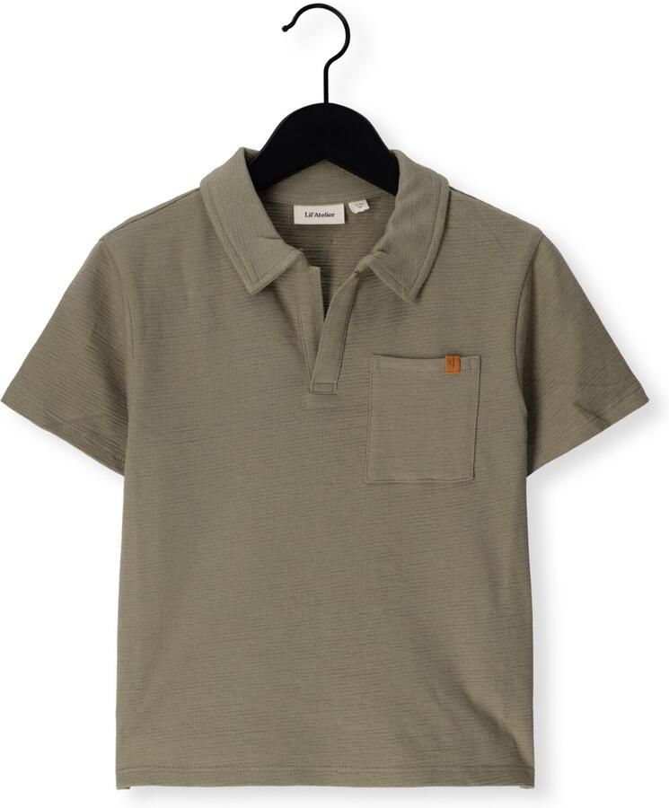 LIL' ATELIER Jongens Polo's & T-shirts Nmmfalk Ss Loose Polo Top Lil Khaki