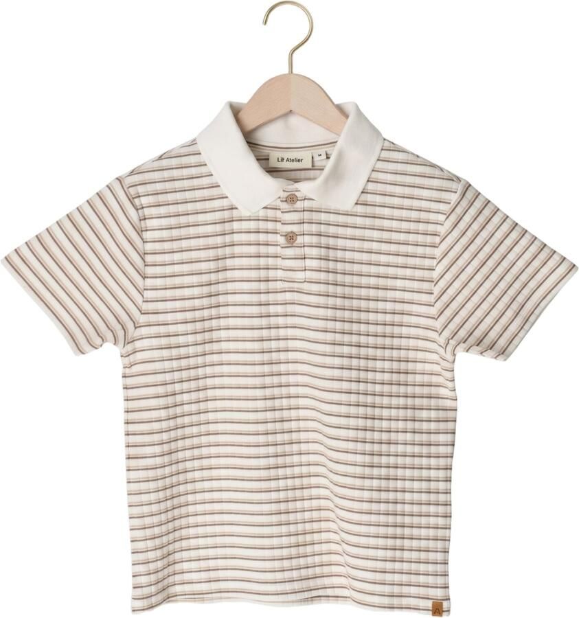 LIL' ATELIER Jongens Polo's & T-shirts Nmmhaldur Ss Loose Polo Lil Creme