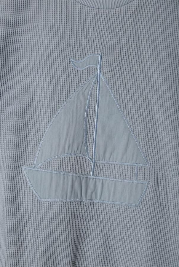 LIL' ATELIER Jongens Polo's & T-shirts Nmmharun Ss Loose Sweat Lil Lichtblauw