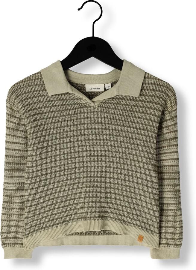 LIL' ATELIER Jongens Truien & Vesten Nmmbarker Ls Knit Polo Lil Groen - Foto 2