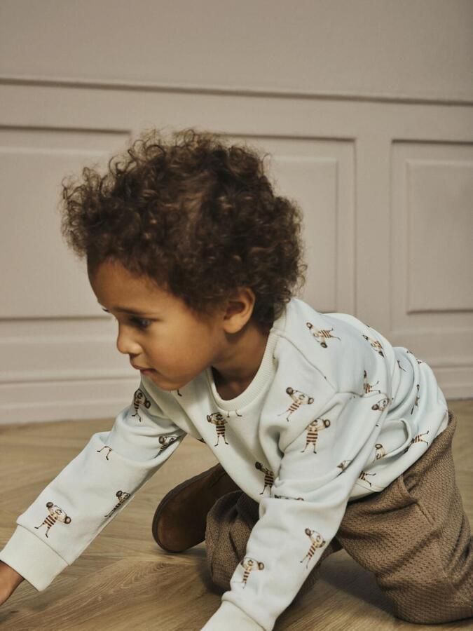 LIL' ATELIER Jongens Truien & Vesten Nmmjobo Ls Loose Sweat Lil Ecru