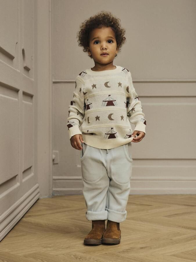 LIL' ATELIER Jongens Truien & Vesten Nmmlamai Ls Knit Lil Ecru