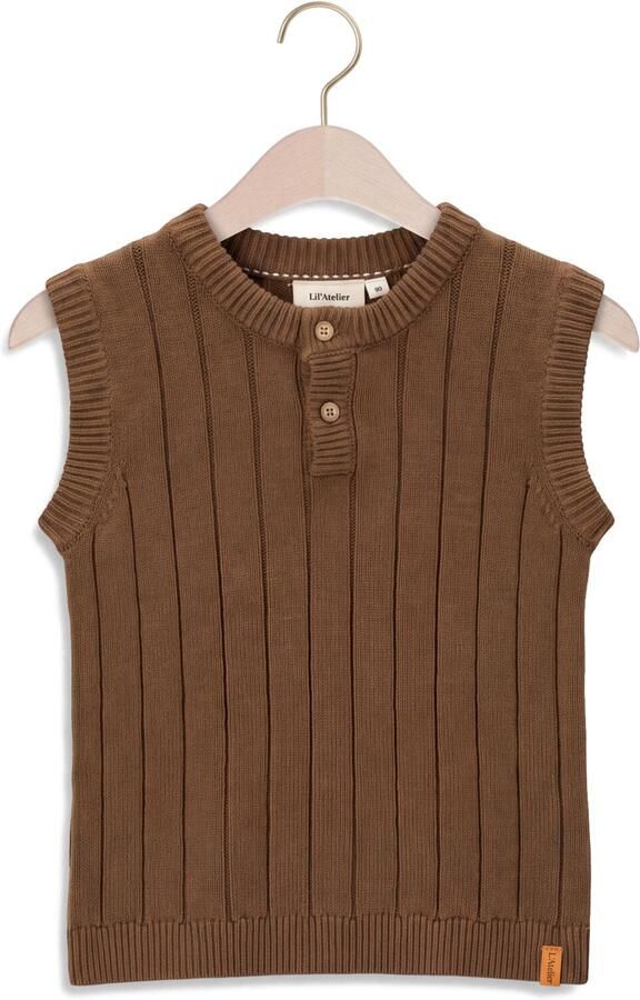 LIL' ATELIER Jongens Truien & Vesten Nmmlomon Knit Vest Lil Bruin