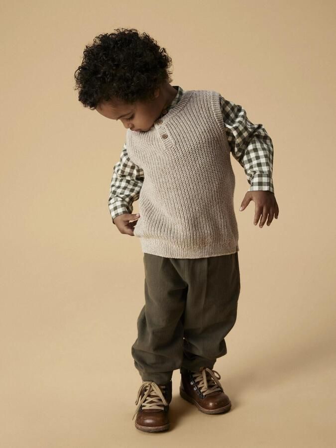 LIL' ATELIER Jongens Truien & Vesten Nmmrokko Knit Vest Lil Zand