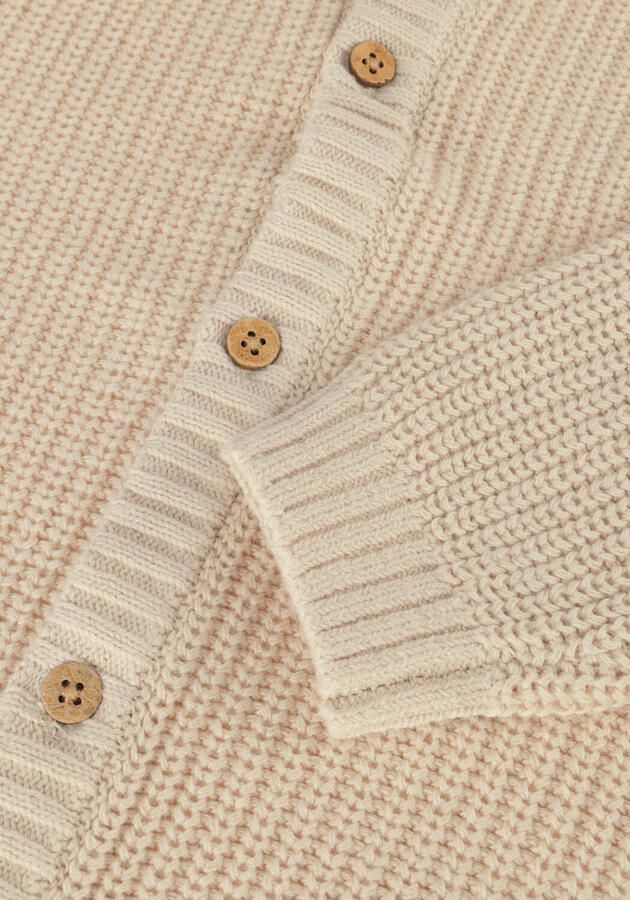 LIL' ATELIER MINI gebreid vest NMNEMLEN beige Jongens Katoen Ronde hals 122 128