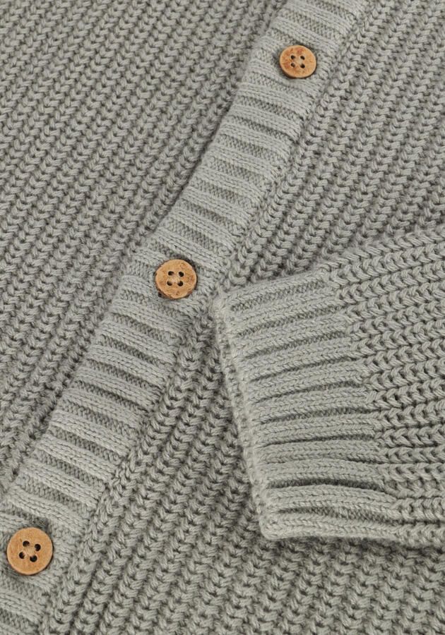 LIL' ATELIER MINI gebreid vest NMNEMLEN grijs Jongens Katoen Ronde hals 122 128