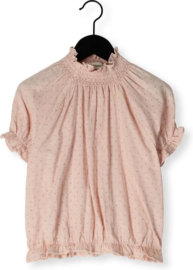 LIL' ATELIER Meisjes Blouses Nmfdembe Ss Loose Shirt Lil Lichtroze