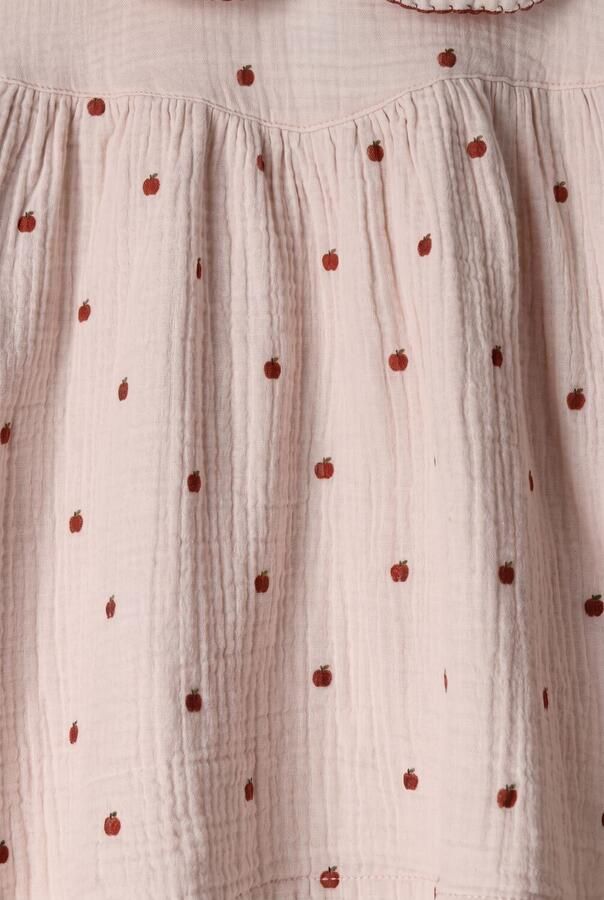 LIL' ATELIER MINI a-lijn blousetop met borduursels en print lichtroze