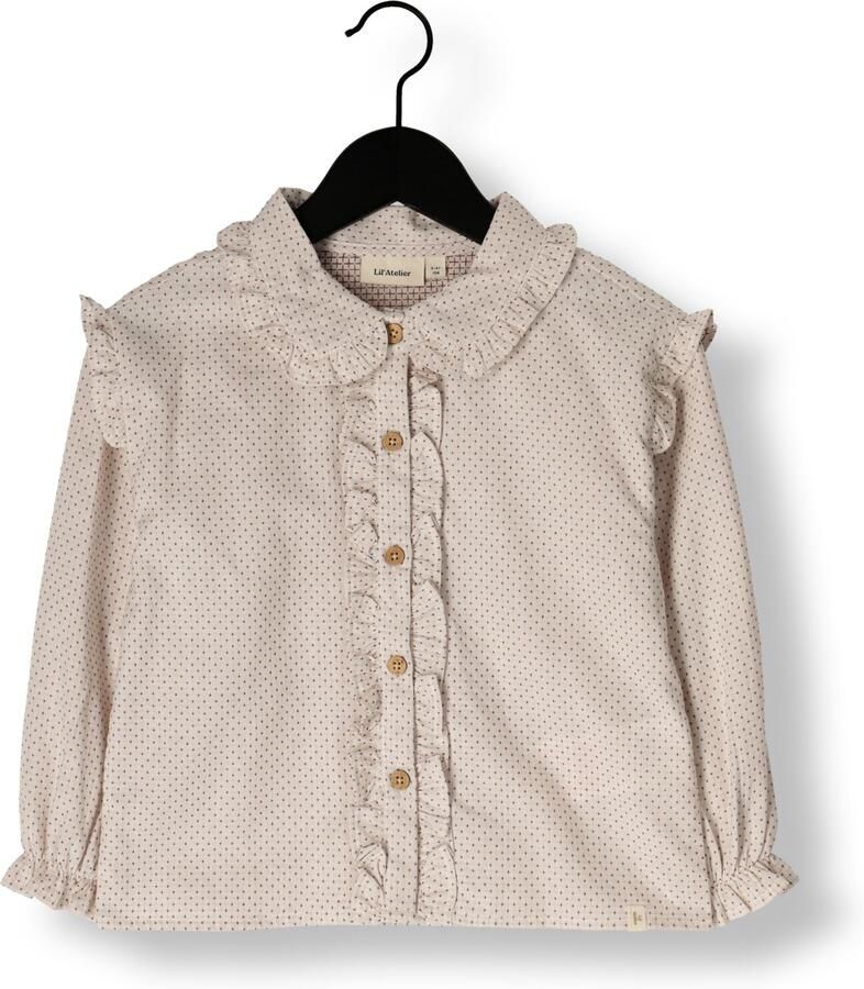 LIL' ATELIER Meisjes Blouses Nmfolena Ls Loose Shirt Lil Creme - Foto 3