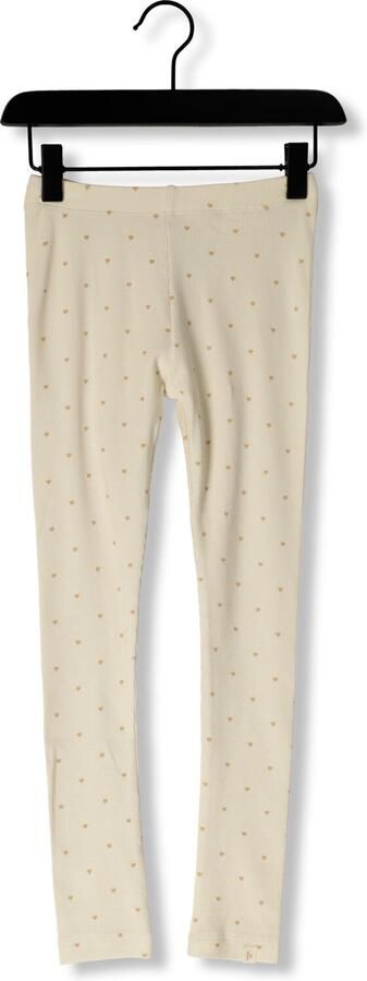 LIL' ATELIER MINI legging NMFGAGO met hartjes offwhite roze Ecru Meisjes Katoen 104 - Foto 2