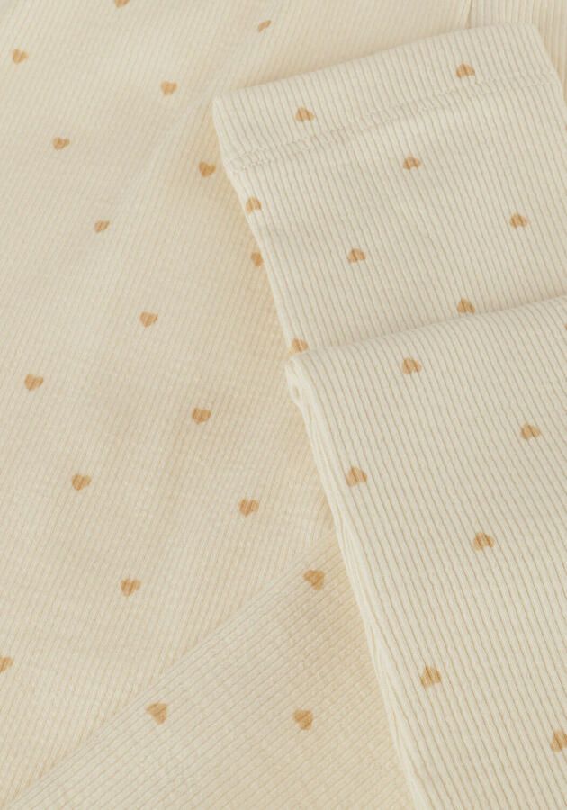 LIL' ATELIER MINI legging NMFGAGO met hartjes offwhite roze Ecru Meisjes Katoen 104