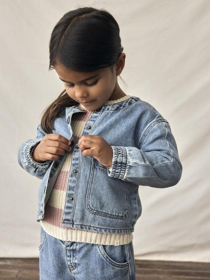 LIL' ATELIER Meisjes Jassen Nmfkarole Ls Dnm Shirt 4016-cj Lil Blauw - Foto 2