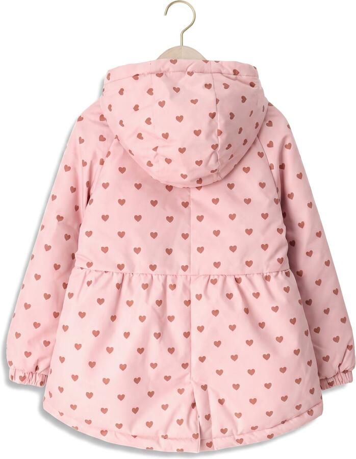 LIL' ATELIER MINI winterjas met print roze bruin Meisjes Polyester Capuchon - Foto 2