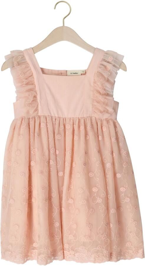 LIL' ATELIER Meisjes Jurken Nmffeya Sl Tulle Dress Lil Lichtroze