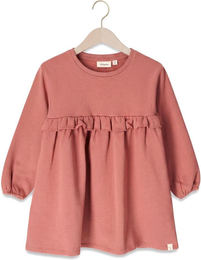 LIL' ATELIER Meisjes Jurken Nmfkilano Ls Loose Sweat Dress Bru Lil Roze