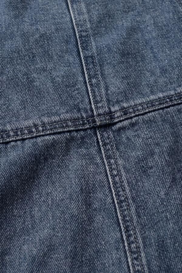 LIL' ATELIER MINI midi spijkerjurk donkerblauw Meisjes Denim Vierkante hals - Foto 2