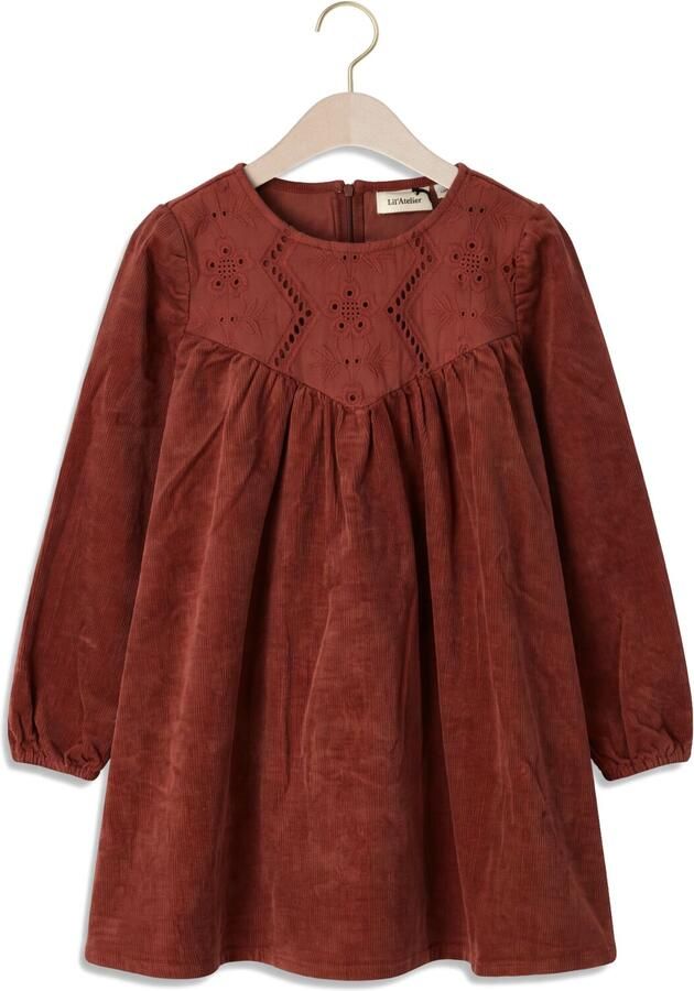 LIL' ATELIER Meisjes Jurken Nmfonellas Loose Cord Dress 1146-hc Lil Bordeaux