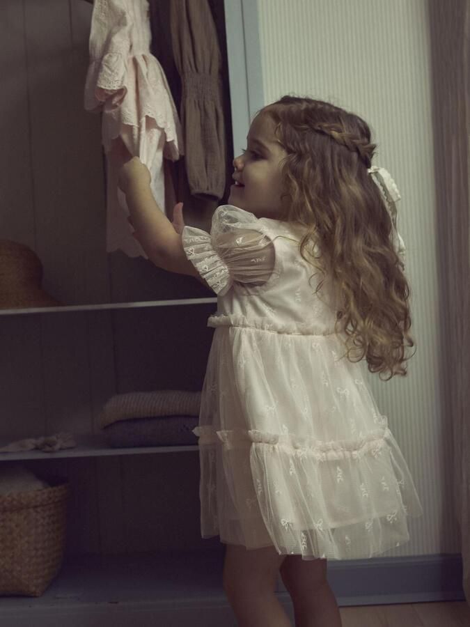 LIL' ATELIER Meisjes Jurken Nmfrosetta Ss Loose Dress Lil Lichtroze