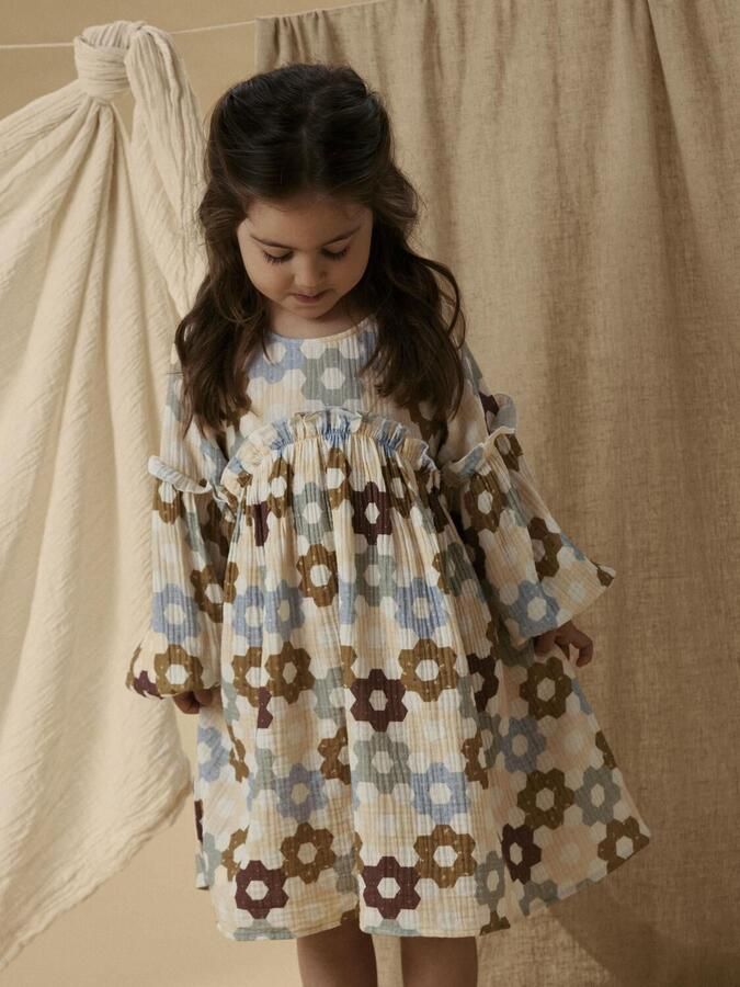 LIL' ATELIER Meisjes Jurken Nmftalia Ls Loose Dress Lil Multi - Foto 2